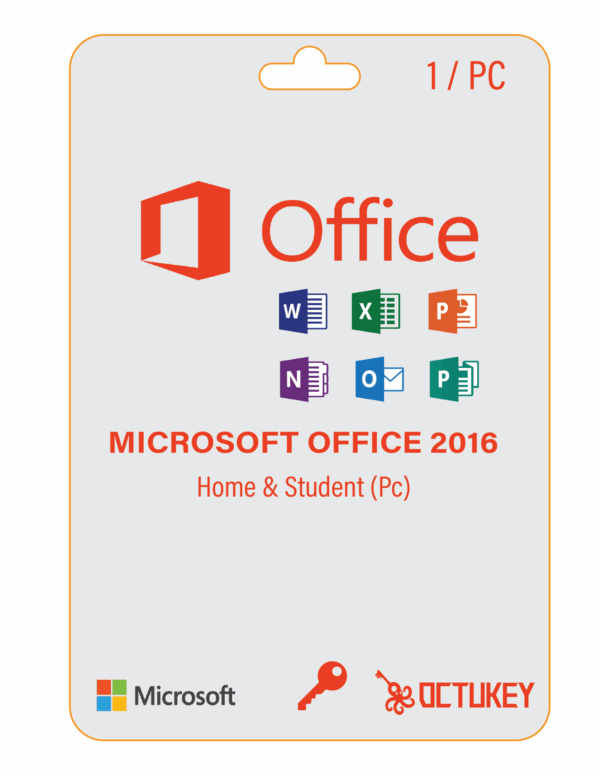 Microsoft office home and student 2016 (Pc)
