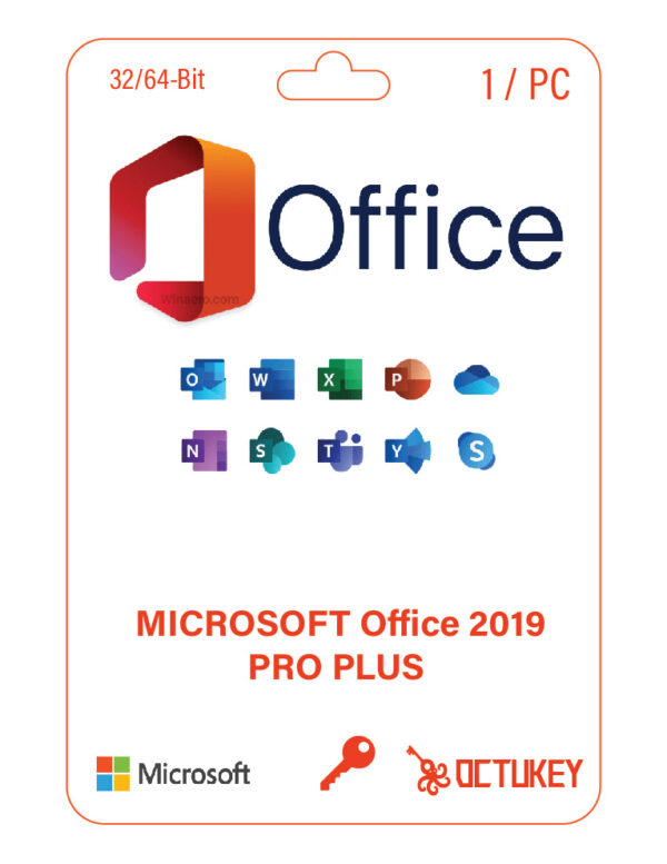Microsoft Office 2019 Pro Plus – Lifetime License Key – 1PC